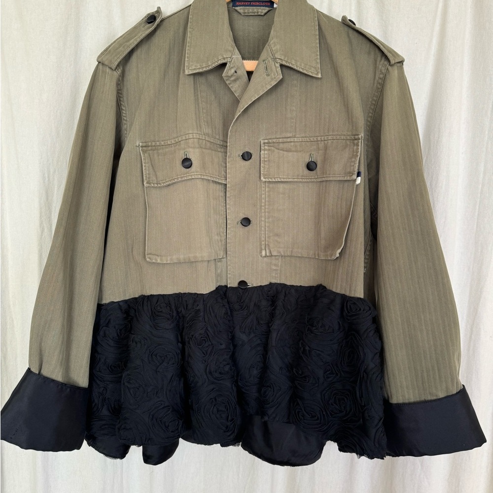 Harvey Faircloth unique army Jacket with lace